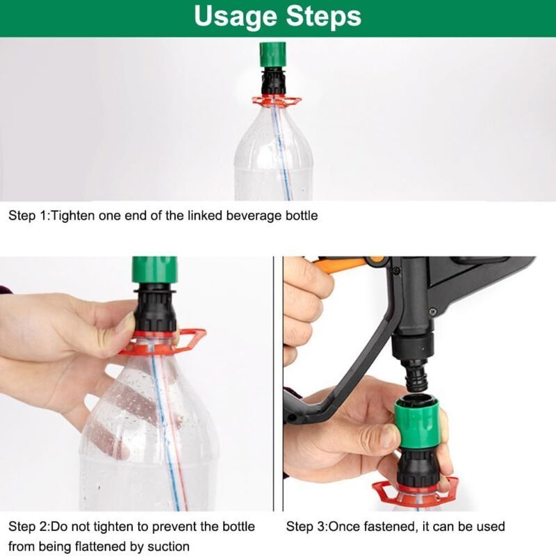 Parts Adapter of Bottle with Hose for High Pressure Pistols Transparent, Adapter of Extension of Spare for Bottle of Cola