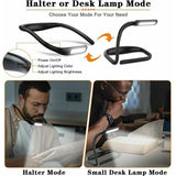 Neck Reading Lamp, 3 Colors the Tricot the Repair Flexible Arm Rechargeable, LED Reading Lamp Adjustable Brightness