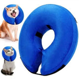 Dog Collar Blue, L Anti-Lick Dog Collar Inflatable Dog Collar Inflatable Recovery Collars for Wound Healing and Preventing Biting or Scratching