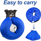 Dog Collar Blue, L Anti-Lick Dog Collar Inflatable Dog Collar Inflatable Recovery Collars for Wound Healing and Preventing Biting or Scratching