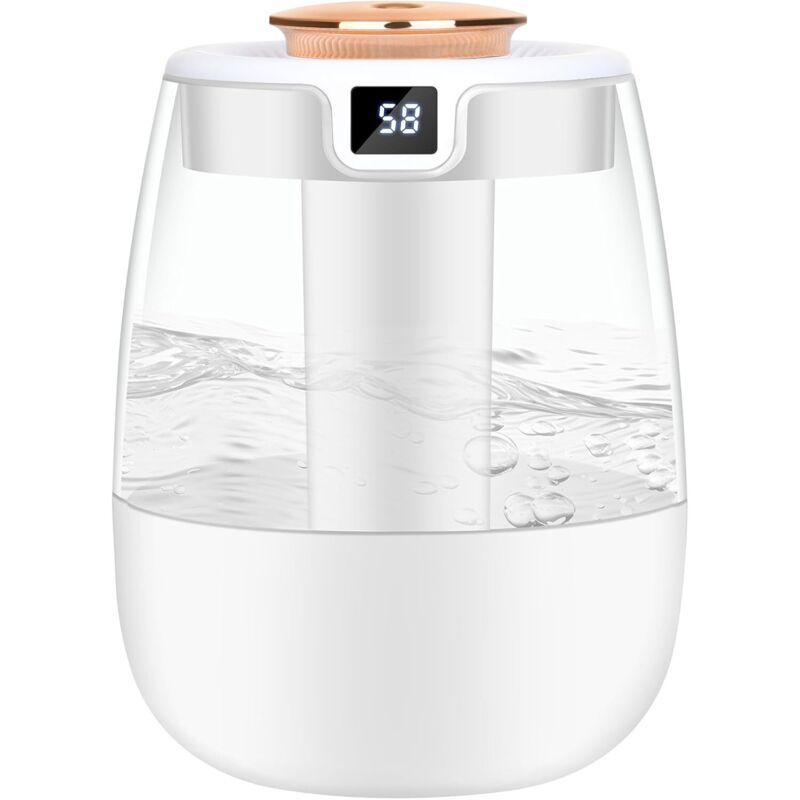 Ambient Air Humidifier 2.2 L with Smart Display of Humidity Ultra, Quiet 20 DB Automatic Shutdown Mini Humidifier with Light LED