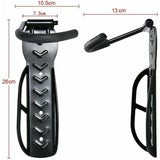 Wall Black, Mounted Bicycle Storage Rack Bike Wall Hanging Hook with Complete Accessories Garage and Shop Bike Mount Holder - Front View