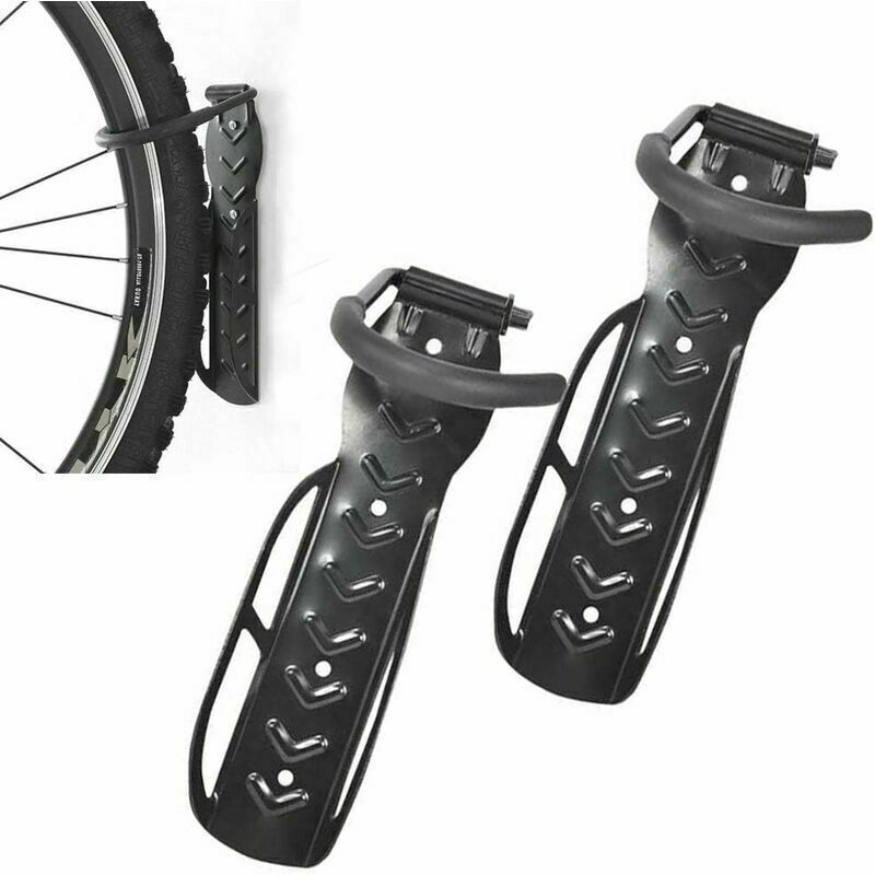 Wall Black, Mounted Bicycle Storage Rack Bike Wall Hanging Hook with Complete Accessories Garage and Shop Bike Mount Holder