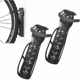 Wall Black, Mounted Bicycle Storage Rack Bike Wall Hanging Hook with Complete Accessories Garage and Shop Bike Mount Holder - Top-Down View
