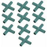 10 Pcs 4, Way Cross Greenhouse Frame Connectors Plastic Tube Connectors for Garden Frames, 16mm