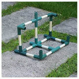 10 Pcs 4, Way Cross Greenhouse Frame Connectors Plastic Tube Connectors for Garden Frames, 16mm - Side View