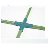10 Pcs 4, Way Cross Greenhouse Frame Connectors Plastic Tube Connectors for Garden Frames, 16mm