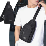 Waterproof Crossbody Sling Bag for Women and Men, Black Small Chest Backpack for Hiking Travel Camping