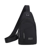 Waterproof Crossbody Sling Bag for Women and Men, Black Small Chest Backpack for Hiking Travel Camping
