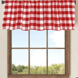 Plaid Window Valance Curtain, Farmhouse Kitchen Bedroom Living Room Decor, 15 x 55 in