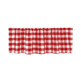 Plaid Window Valance Curtain, Farmhouse Kitchen Bedroom Living Room Decor, 15 x 55 in