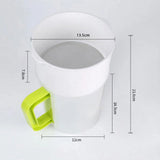 Soy Milk Juice Filter Nut Milk Bag Replacement, Reusable Food Strainer for Fruit Juice Yogurt and Nut Milk, 1.5 L - Front View