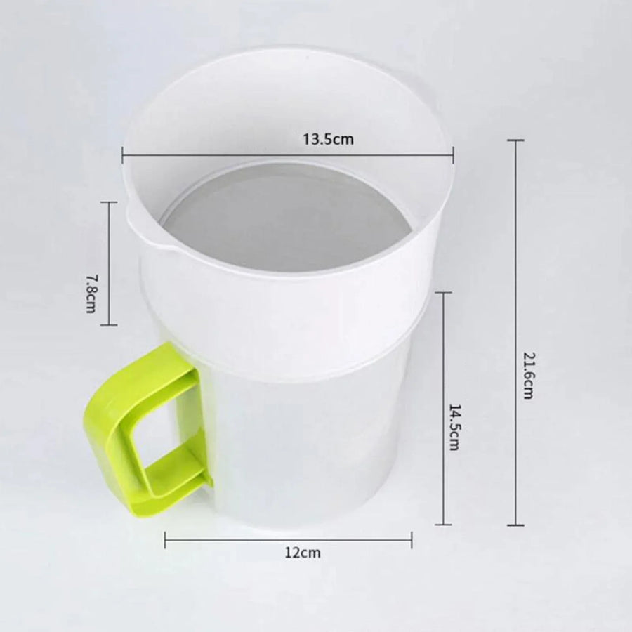 Soy Milk Juice Filter Nut Milk Bag Replacement, Reusable Food Strainer for Fruit Juice Yogurt and Nut Milk, 1.5 L