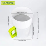 Soy Milk Juice Filter Nut Milk Bag Replacement, Reusable Food Strainer for Fruit Juice Yogurt and Nut Milk, 1.5 L - 45-Degree Angle