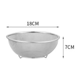 2 Pcs 304 Stainless Steel Colander With Mixing Bowl, Drainer Basket and Rinser for Pasta Rice Fruit, 18 cm