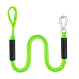 Green Bungee Dock Line Mooring Rope With Stainless Steel Clip for Boats Kayaks Watercraft and Pontoon
