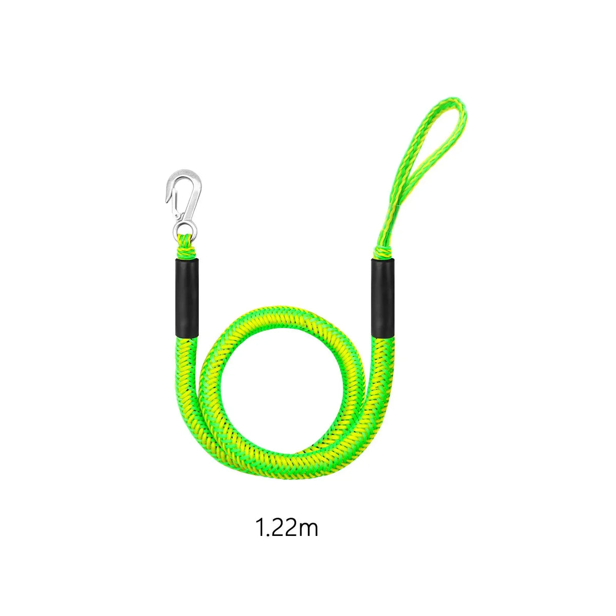 Green Bungee Dock Line Mooring Rope With Stainless Steel Clip for Boats Kayaks Watercraft and Pontoon