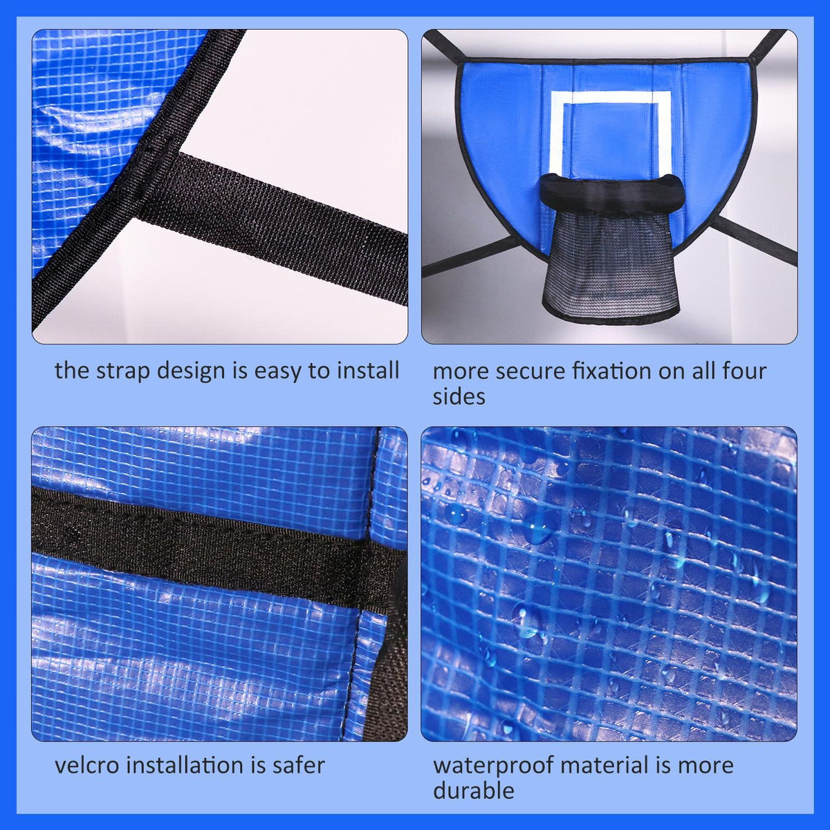 Waterproof Trampoline Basketball Hoop, Lightweight Outdoor Training Backboard Accessory for All Ages