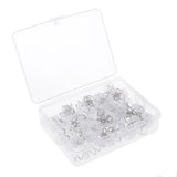 100 Pieces Clear Round Head Upholstery Spiral Nail Studs, Furniture Sofa Tack Pins and Fasteners