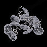 100 Pieces Clear Round Head Upholstery Spiral Nail Studs, Furniture Sofa Tack Pins and Fasteners