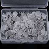100 Pieces Clear Round Head Upholstery Spiral Nail Studs, Furniture Sofa Tack Pins and Fasteners