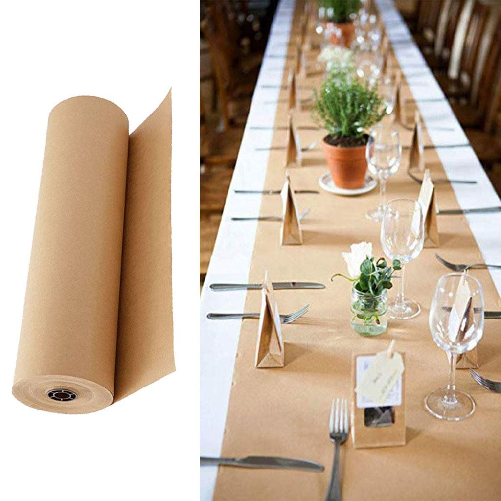 Brown Kraft Paper Roll, Heavy Duty Wrapping Paper for DIY Postal Gift Wrapping and Tabletop Protection, 300mm*30m
