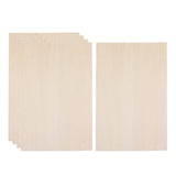 5 Pcs Balsa Wood Panels, Unfinished Basswood Sheets for DIY Crafts and Miniature Models, 300 x 200 x 2 mm