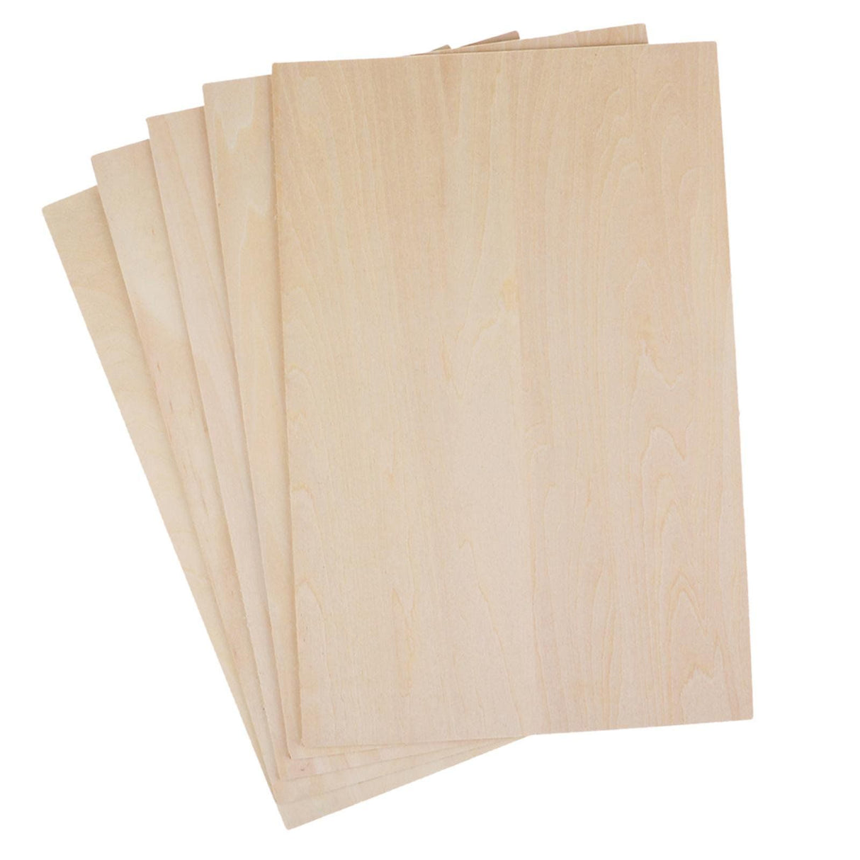 5 Pcs Balsa Wood Panels, Unfinished Basswood Sheets for DIY Crafts and Miniature Models, 300 x 200 x 2 mm