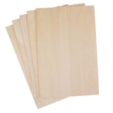 5 Pcs Balsa Wood Panels, Unfinished Basswood Sheets for DIY Crafts and Miniature Models, 300 x 200 x 2 mm