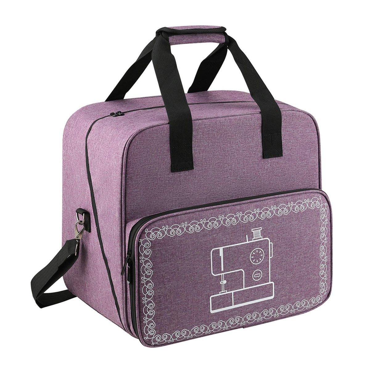 Serger Carrying Case, Universal Overlock Sewing Machine Tote Bag With Shoulder Strap and Handles