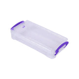 Large Capacity Clear Plastic Pencil Case With Snap Tight Lid, Crayon and Marker Storage Box
