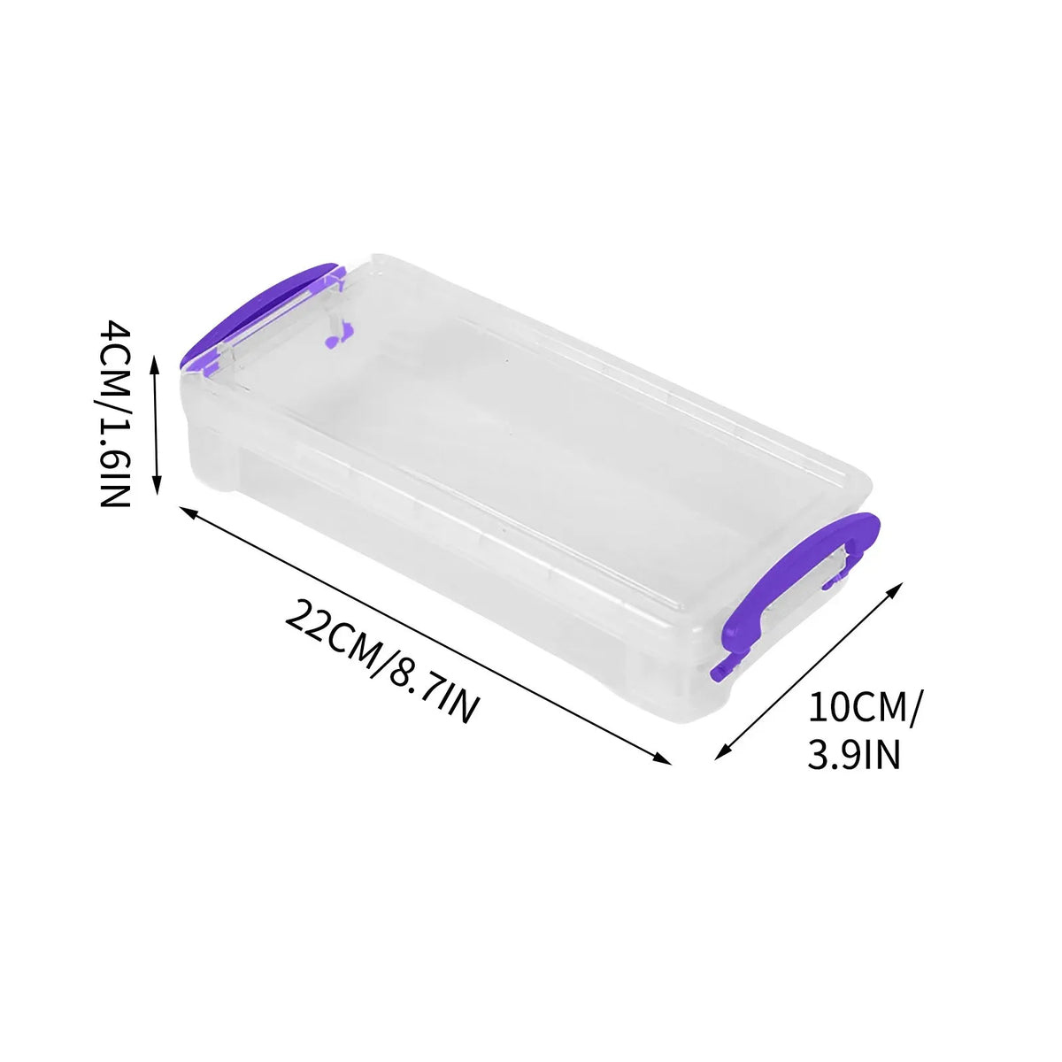 Large Capacity Clear Plastic Pencil Case With Snap Tight Lid, Crayon and Marker Storage Box