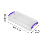 Large Capacity Clear Plastic Pencil Case With Snap Tight Lid, Crayon and Marker Storage Box - Side View