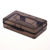Large Capacity Clear Plastic Pencil Case With Snap Tight Lid, Crayon and Marker Storage Box - Front View
