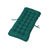 Outdoor Chair Seat Cushion With Ties, Tufted Patio Furniture Replacement Pad, 14 x 28 in
