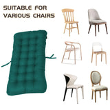 Outdoor Chair Seat Cushion With Ties, Tufted Patio Furniture Replacement Pad, 14 x 28 in - 45-Degree Angle