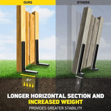 2 Piece Fence Post Repair Kit, Steel Brackets for Broken or Rotted Wooden Posts for Garden Yard Patio Fences