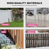 2 Piece Fence Post Repair Kit, Steel Brackets for Broken or Rotted Wooden Posts for Garden Yard Patio Fences - Close-Up Angle