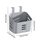 Poolside Storage Basket, Polypropylene Cup and Toy Bin for Above Ground Frame Pools, White Gray Yellow, 8.07 x 7.48 x 4.13 in - Side View