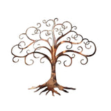 Waterproof Iron Metal Wall Art Decor, Modern Hanging Ornament for Outdoor Garden Patio, 11.81 x 9.84 in - Front View