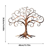 Waterproof Iron Metal Wall Art Decor, Modern Hanging Ornament for Outdoor Garden Patio, 11.81 x 9.84 in