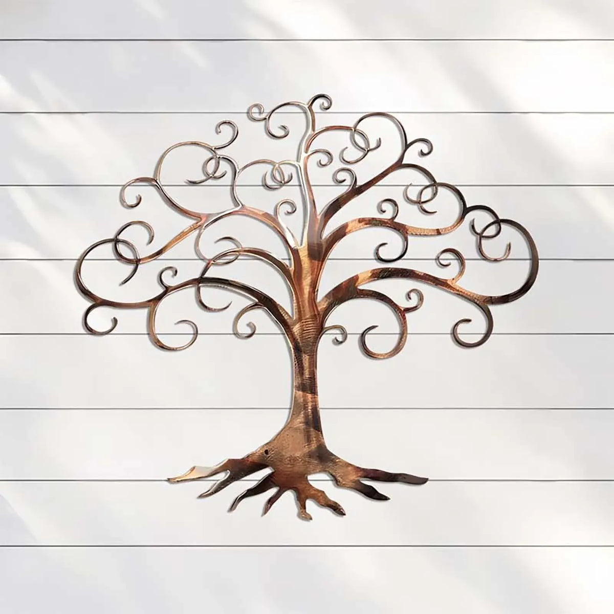 Waterproof Iron Metal Wall Art Decor, Modern Hanging Ornament for Outdoor Garden Patio, 11.81 x 9.84 in