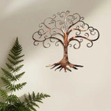 Waterproof Iron Metal Wall Art Decor, Modern Hanging Ornament for Outdoor Garden Patio, 11.81 x 9.84 in - 45-Degree Angle