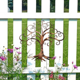 Waterproof Iron Metal Wall Art Decor, Modern Hanging Ornament for Outdoor Garden Patio, 11.81 x 9.84 in