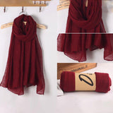 Lightweight Summer Scarf, Linen Feel Shawl Wrap for Men and Women - Top-Down View