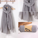 Lightweight Summer Scarf, Linen Feel Shawl Wrap for Men and Women