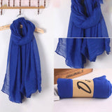 Lightweight Summer Scarf, Linen Feel Shawl Wrap for Men and Women