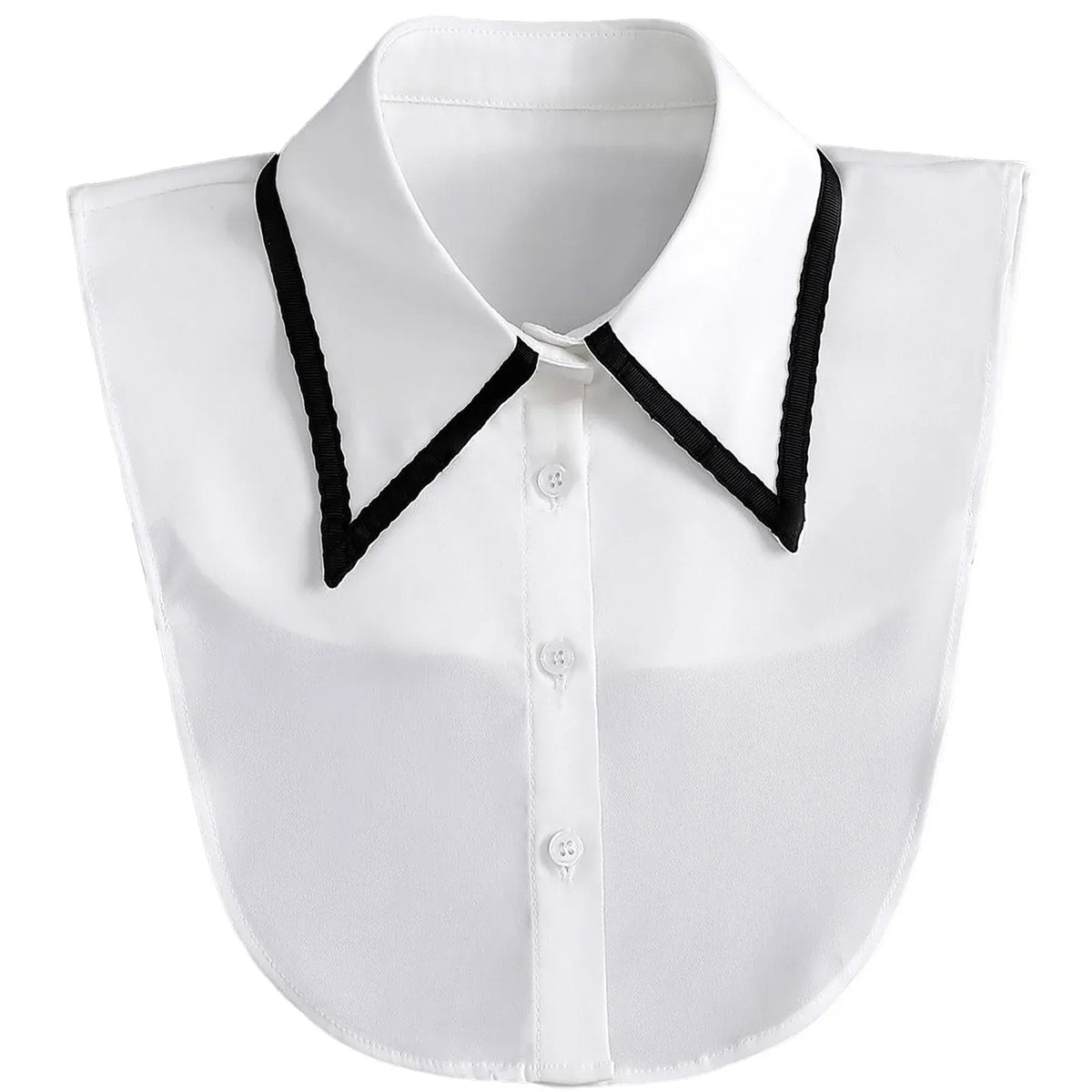 White Detachable Collar for Women, False Dickey Half Top Layering Accessory for Sweaters Shirts and Blouses, One Size