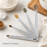 5 Pack Stainless Steel Mini Measuring Spoons for Kitchen Baking and Cooking