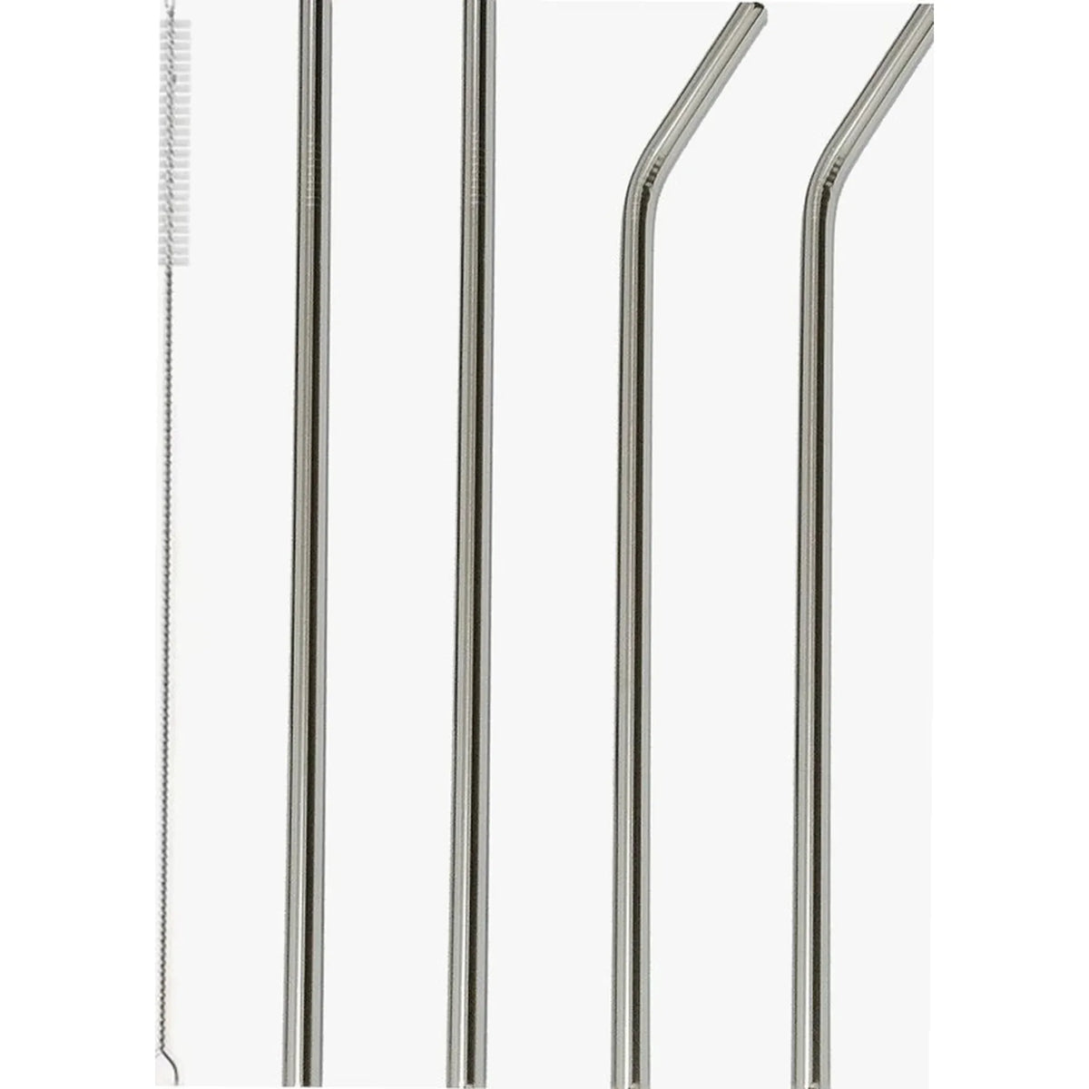 4 Pcs Stainless Steel Straws With Cleaning Brush, Reusable Metal Drinking Straws for Tall Tumblers, 12 x 0.3 in